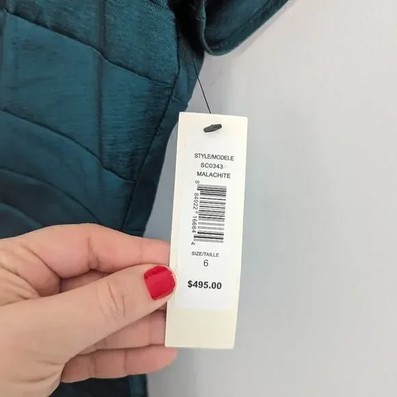 NEW Women's Badgley Mischka SC0434 Malachite Dress 6 $498 Cocktail Formal Green - Picture 4 of 6